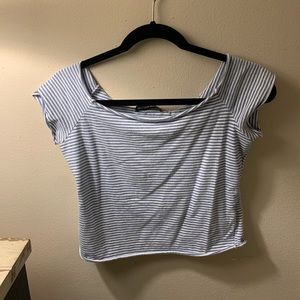 Brandy Melville Cropped Stripe Tee
